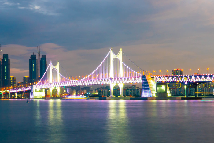 Gwangan Bridge in Busan City, South Korea.